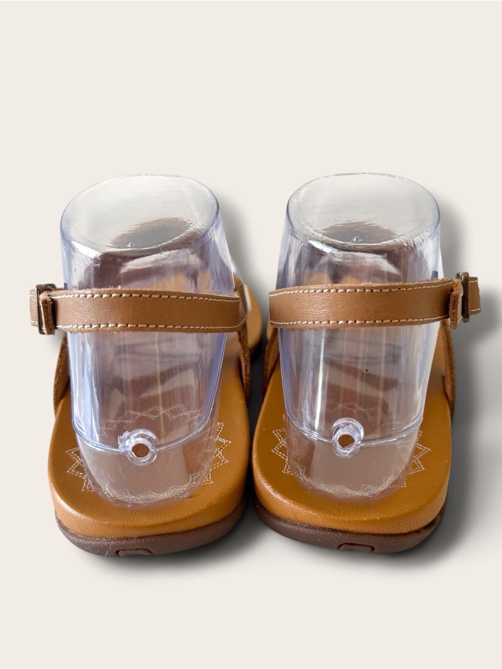 Chaco Women's Tan and Brown Leather T-Strap Sandals - Picture 5 of 9